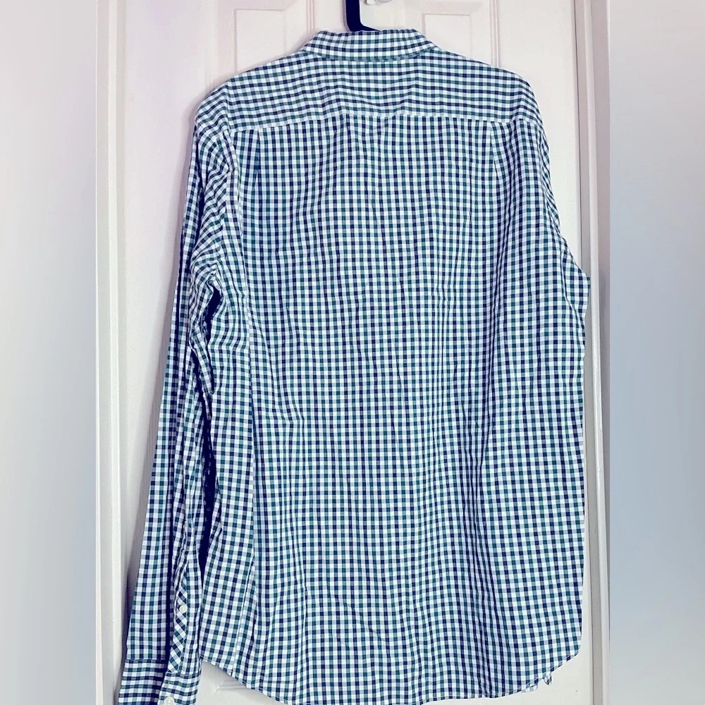 J. Crew Blue and White Casual Button Down Shirt
